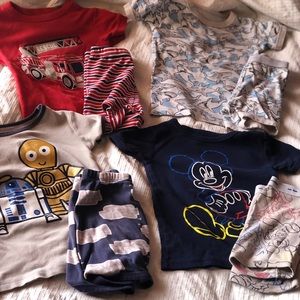 Star Wars & Disney Mickey PJs bundle